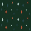 Modern Ikat Winter Ikat Dot in Olive Green Royalty Free Stock Photo
